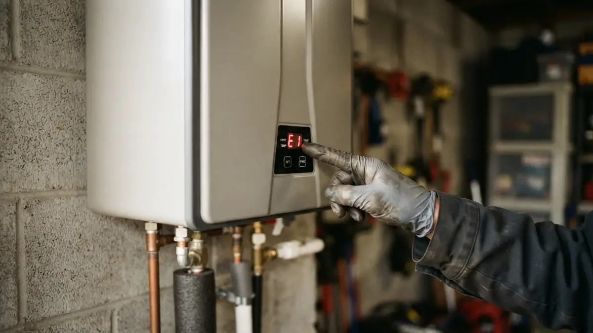 Error code on a tankless controller, the starting point for tankless water heater repair